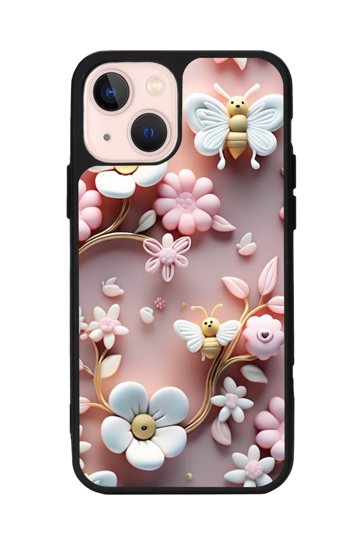 Aksel Kılıf Apple iPhone 15 Plus Uyumlu Baskılı,Mat Siyah,Yumuşak Silikon,Koruyucu,Şok Emici Kapak,Kılıf