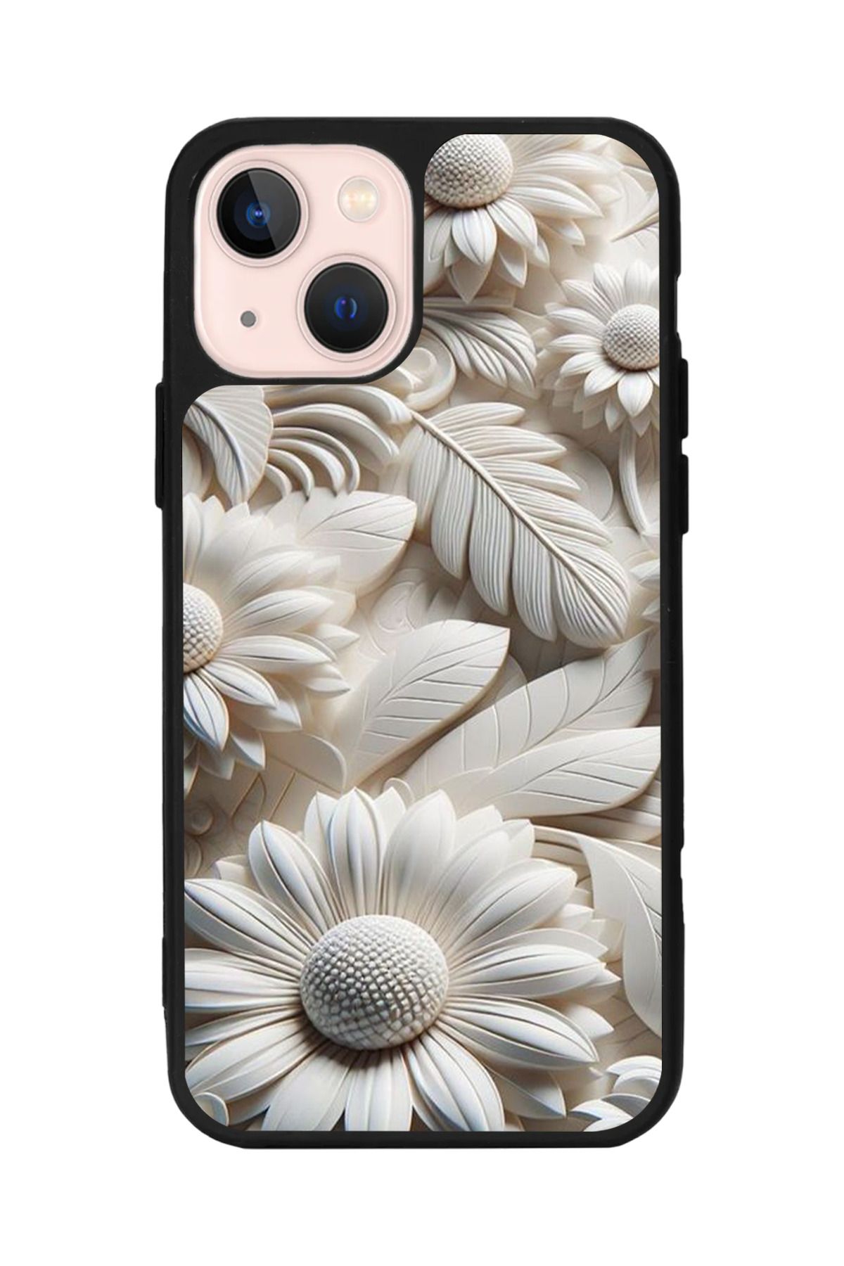 Aksel Kılıf Apple iPhone 15 Uyumlu Baskılı, Mat Siyah Renk, Yumuşak Silikon, Koruyucu, Şok Emici Kapak, Kılıf