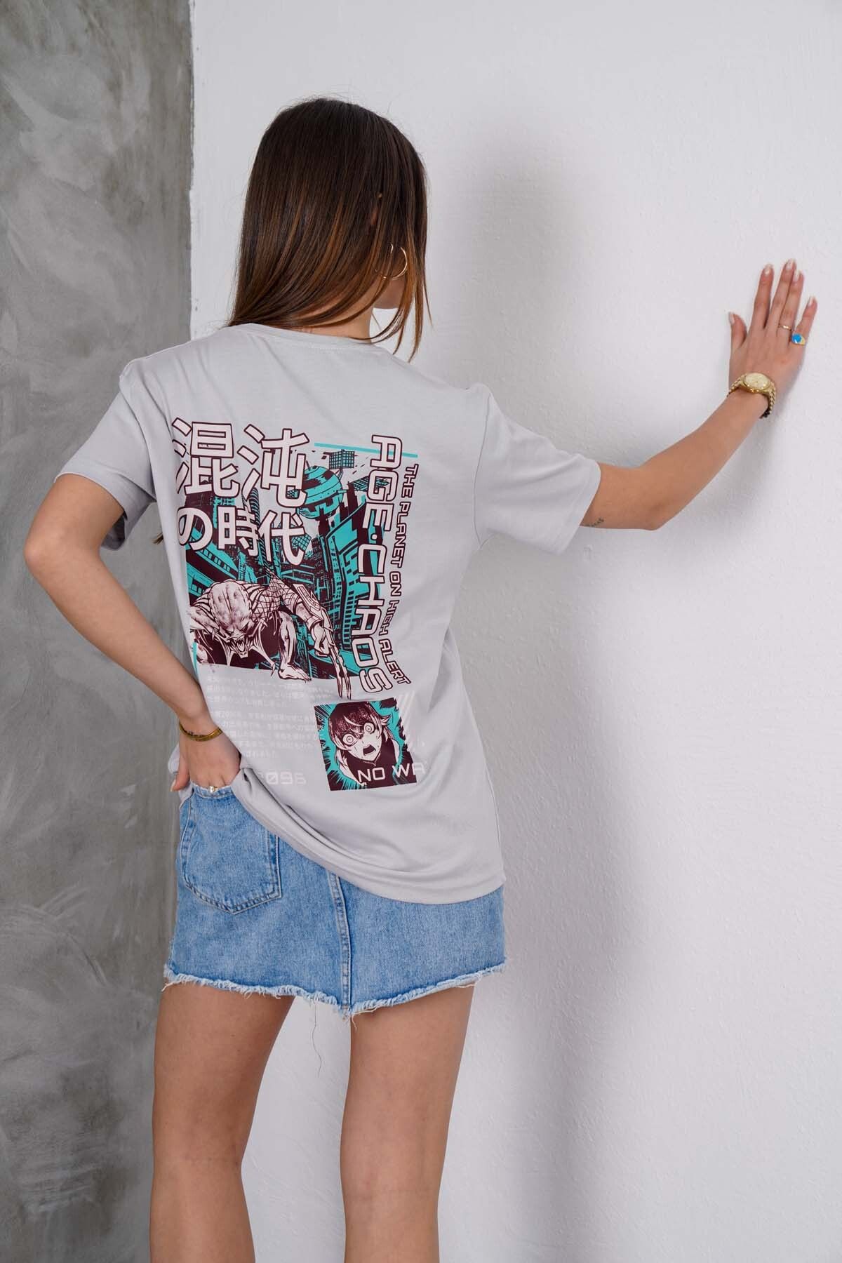 A Y Clothing AGE CHAOS BASKILI T-SHİRT
