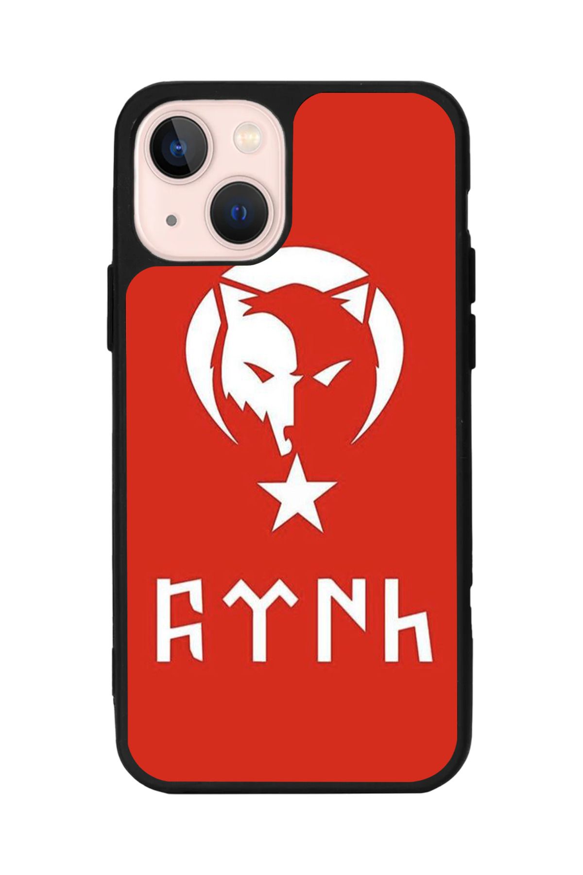 Aksel Kılıf Apple iPhone 13 Mini Uyumlu Baskılı,Mat Siyah,Yumuşak Silikon, Koruyucu, Şok Emici Kapak,Kılıf