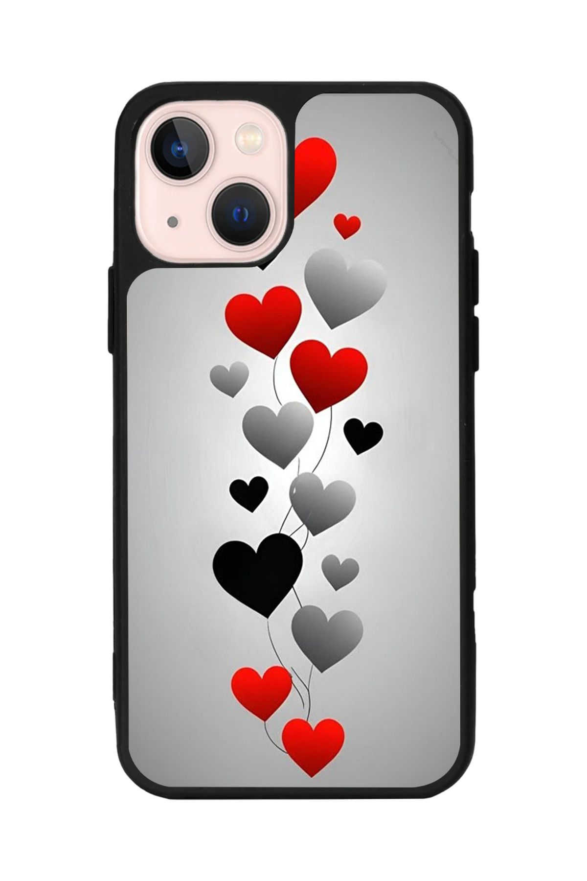 Aksel Kılıf Apple iPhone 14 Plus Uyumlu Baskılı, Mat Siyah,Yumuşak Silikon,Koruyucu,Şok Emici Kapak,Kılıf
