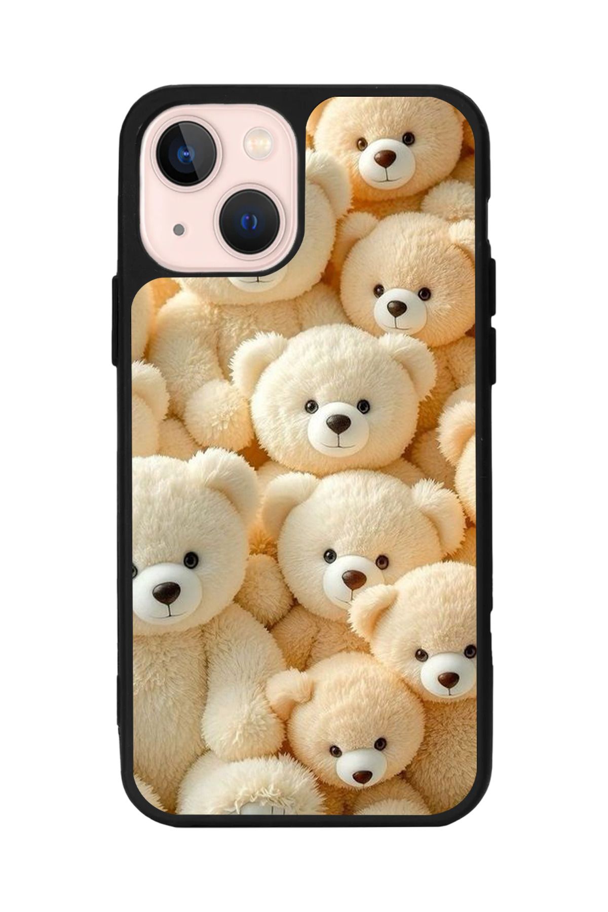 Aksel Kılıf Apple iPhone 14 Plus Uyumlu Baskılı, Mat Siyah,Yumuşak Silikon,Koruyucu,Şok Emici Kapak,Kılıf
