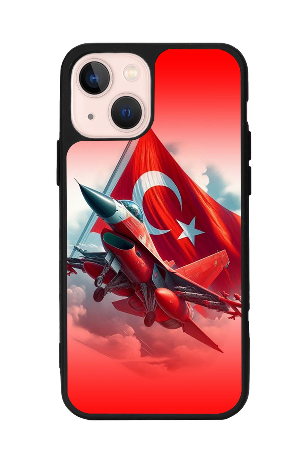Aksel Kılıf Apple iPhone 15 Plus Uyumlu Baskılı,Mat Siyah,Yumuşak Silikon,Koruyucu,Şok Emici Kapak,Kılıf