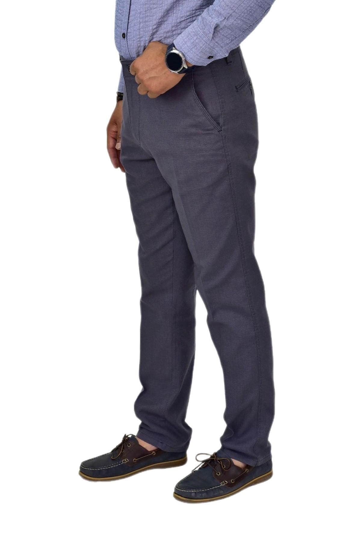 LAVETTO Erkek Kanvas Yazlık Pantolon Klasik 1291 BGL-ST04604