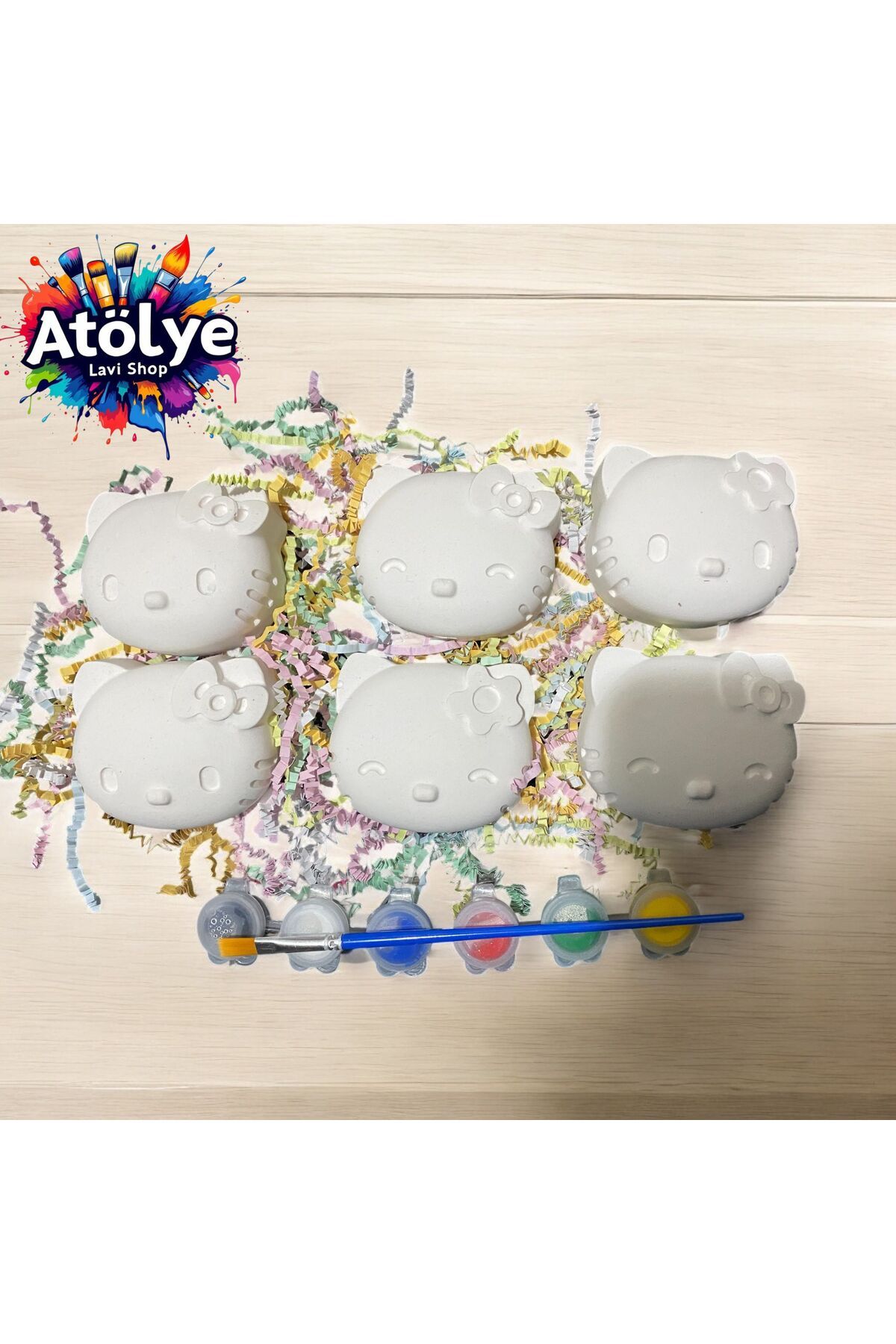 Atölye Lavi Shop HELLO 6'LI BOYAMA ETKİNLİK SETİ BÜYÜK OBJE
