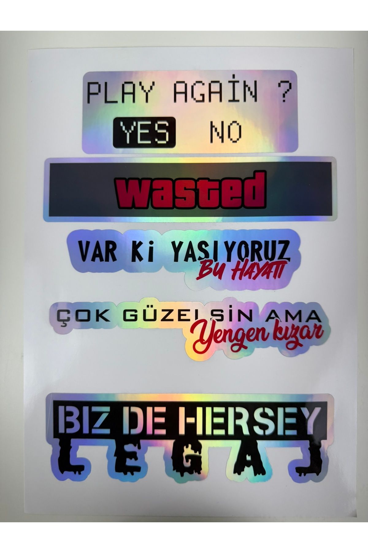 cakaybu Hologram araç sticker'ı Arka Cam Sticker Araba