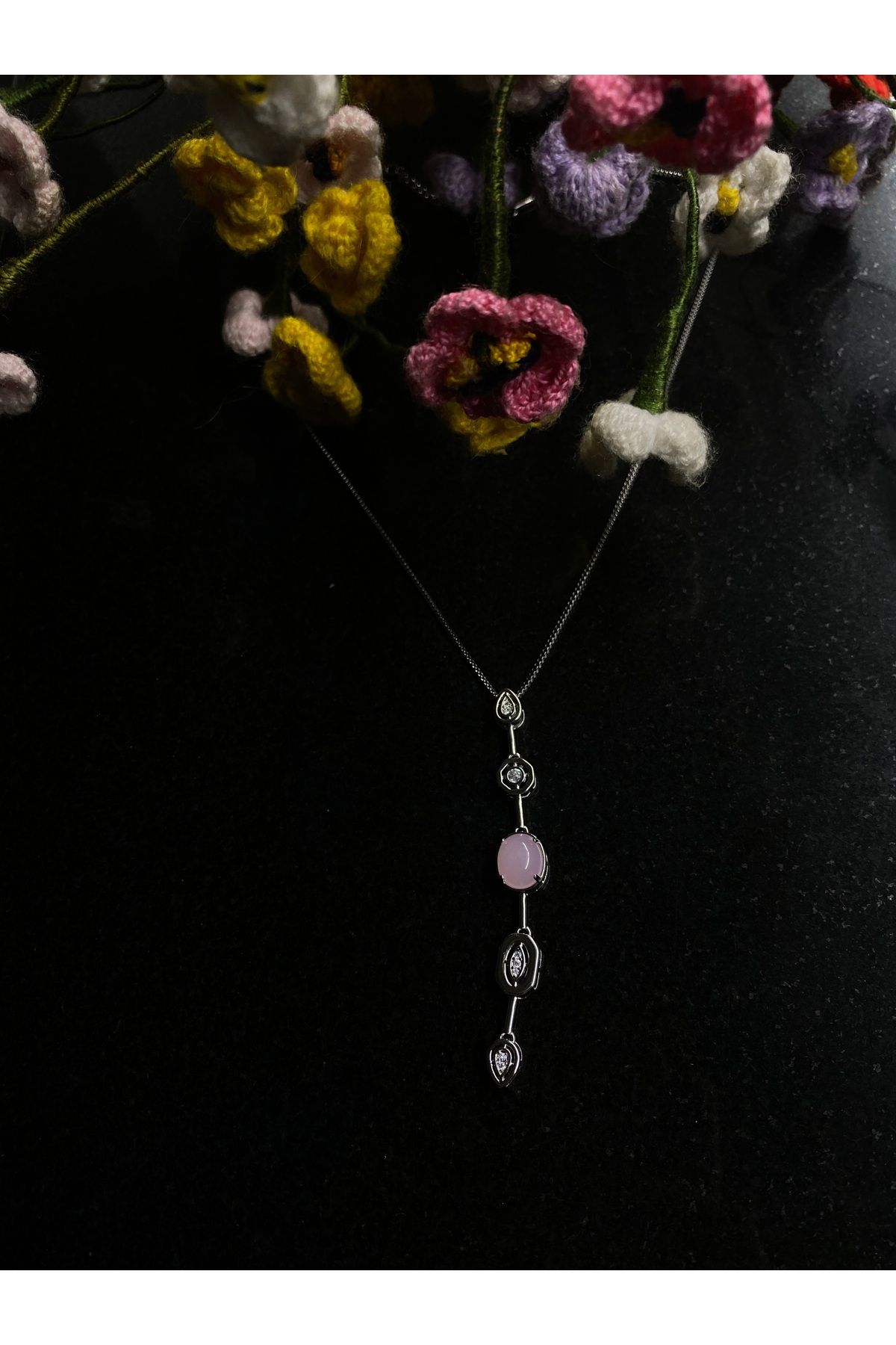 Gök Accessories Vintage Dekolte Çelik Kolye