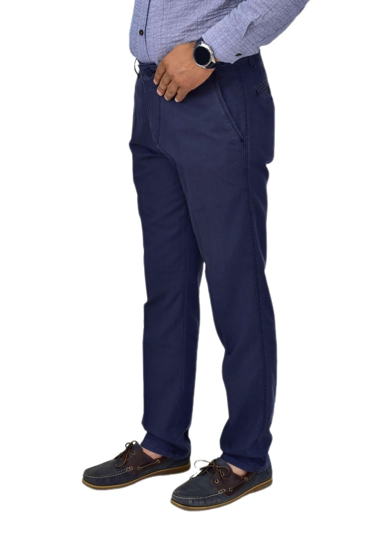 LAVETTO Erkek Kanvas Yazlık Pantolon Klasik 654 BGL-ST04603