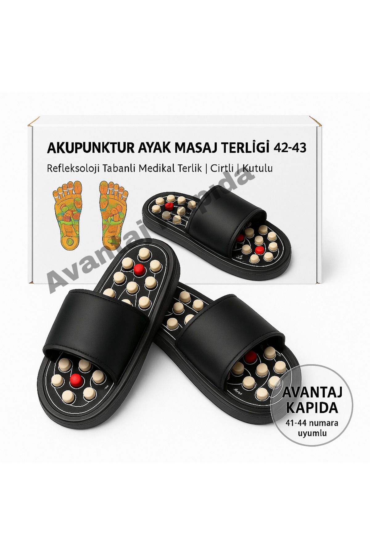 Avantaj Kapıda Yazlık Akupunktur Masaj Terliği 42-43 Cırtlı Refleksoloji 41–44 Uyumlu Günlük