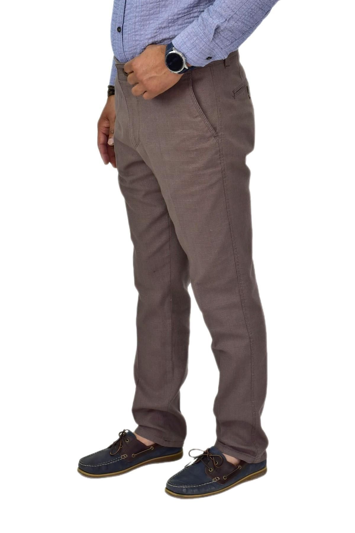 LAVETTO Erkek Kanvas Yazlık Pantolon Klasik 1291 BGL-ST04604
