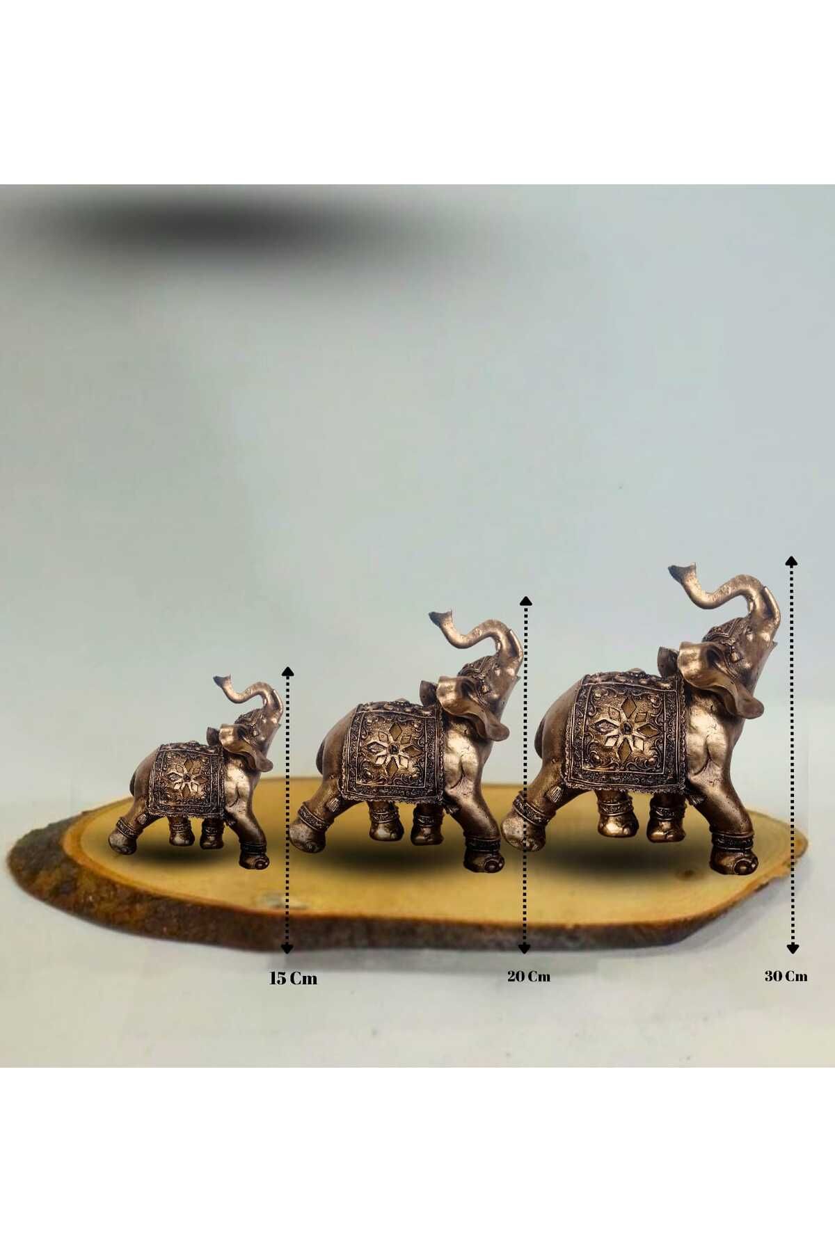 Yaratıcı sanatlar atölyesi Polyester Döküm Bronz Fil Ailesi Dekoratif Fil Biblo 15 CM 20 CM 30 CM