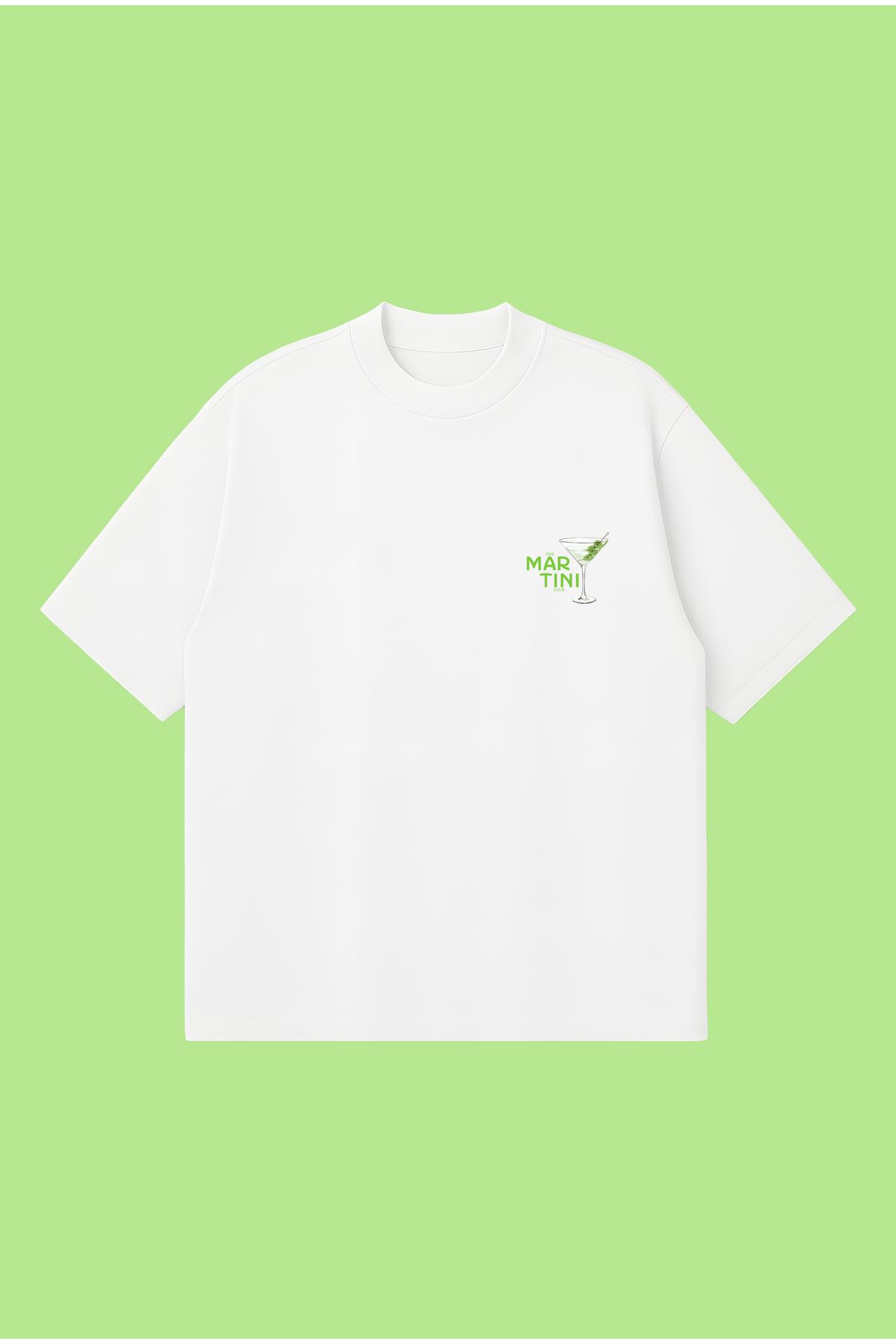 PURE POWER The Martini Club Boxy Fit Oversize Unisex Tshirt – Baskılı Tişört | Streetwear
