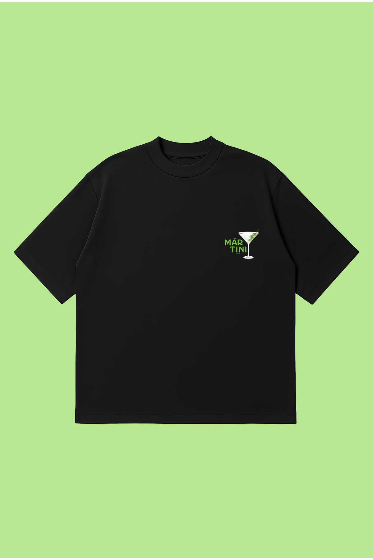 PURE POWER The Martini Club Boxy Fit Oversize Unisex Tshirt – Baskılı Tişört | Streetwear