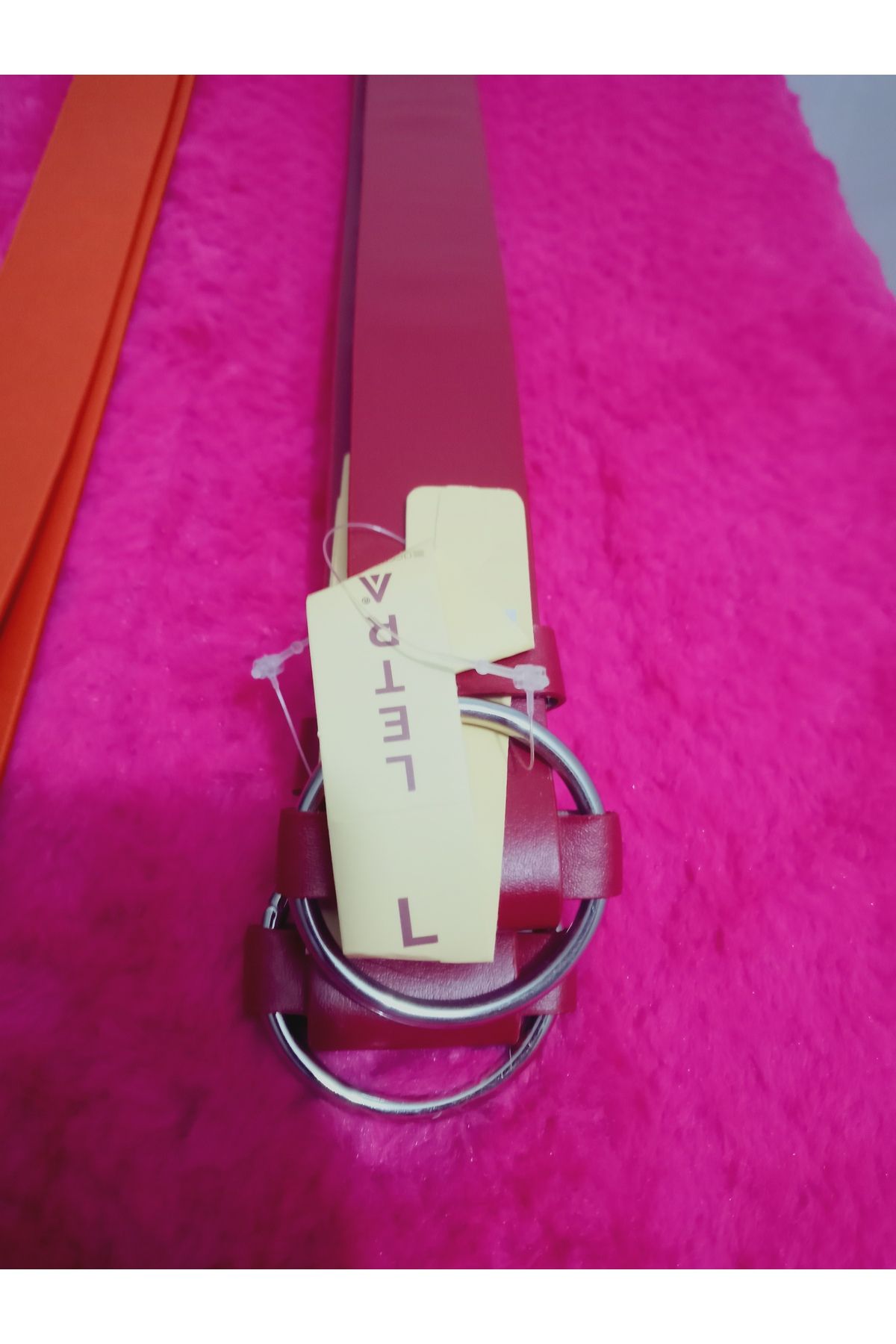 hoaryage Yuvarlak TOKALI Suni Deri Kemer Ortalama Boy 107 cm En 3 CM