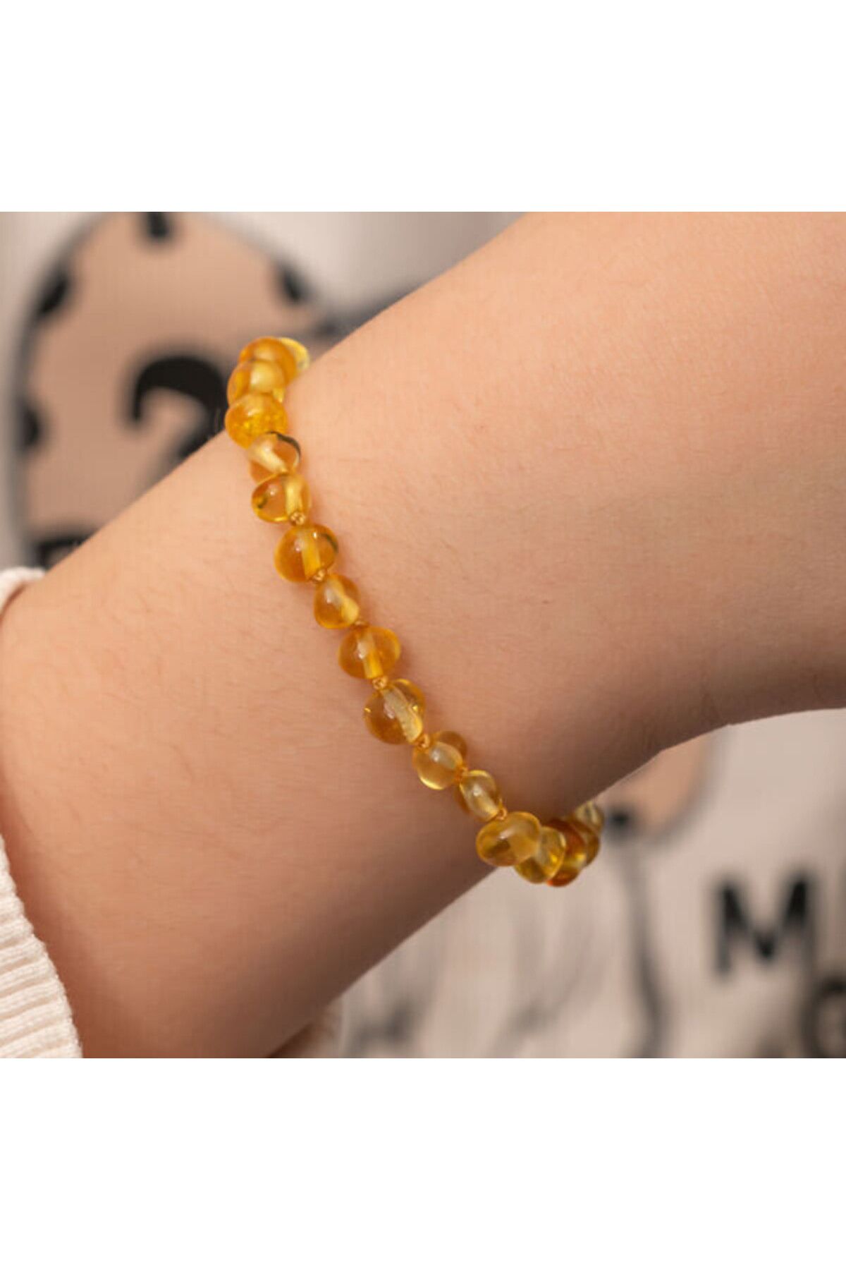 shop Bebek Damla Kehribar Bileklik