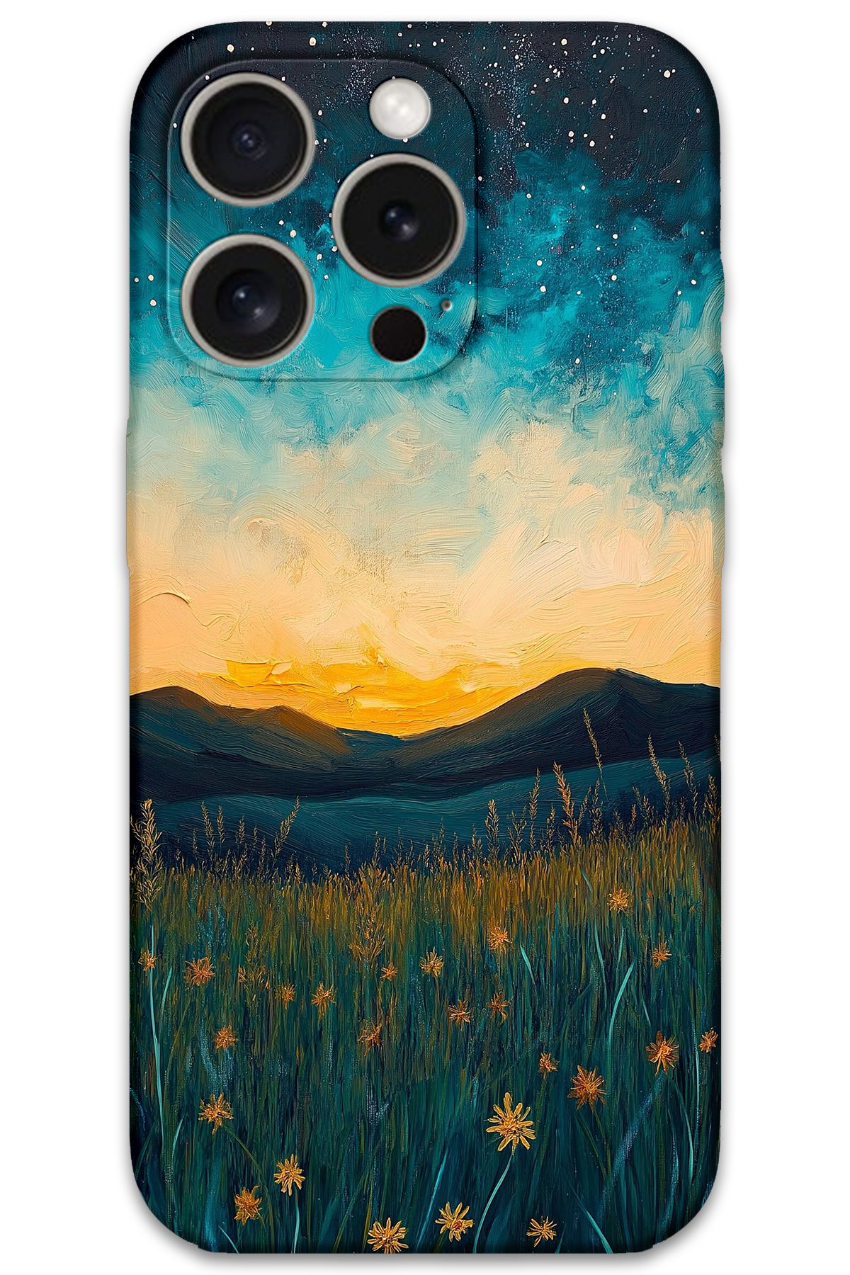 Gramaphone iPhone 15 Pro Max Uyumlu Uzay Desenli Telefon Kılıfı + Ekran Koruyucu - 5871
