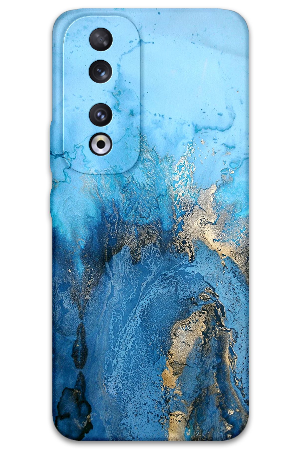 Gramaphone Huawei Honor 90 Uyumlu Mermer Desenli Telefon Kılıfı + Ekran Koruyucu - 5812