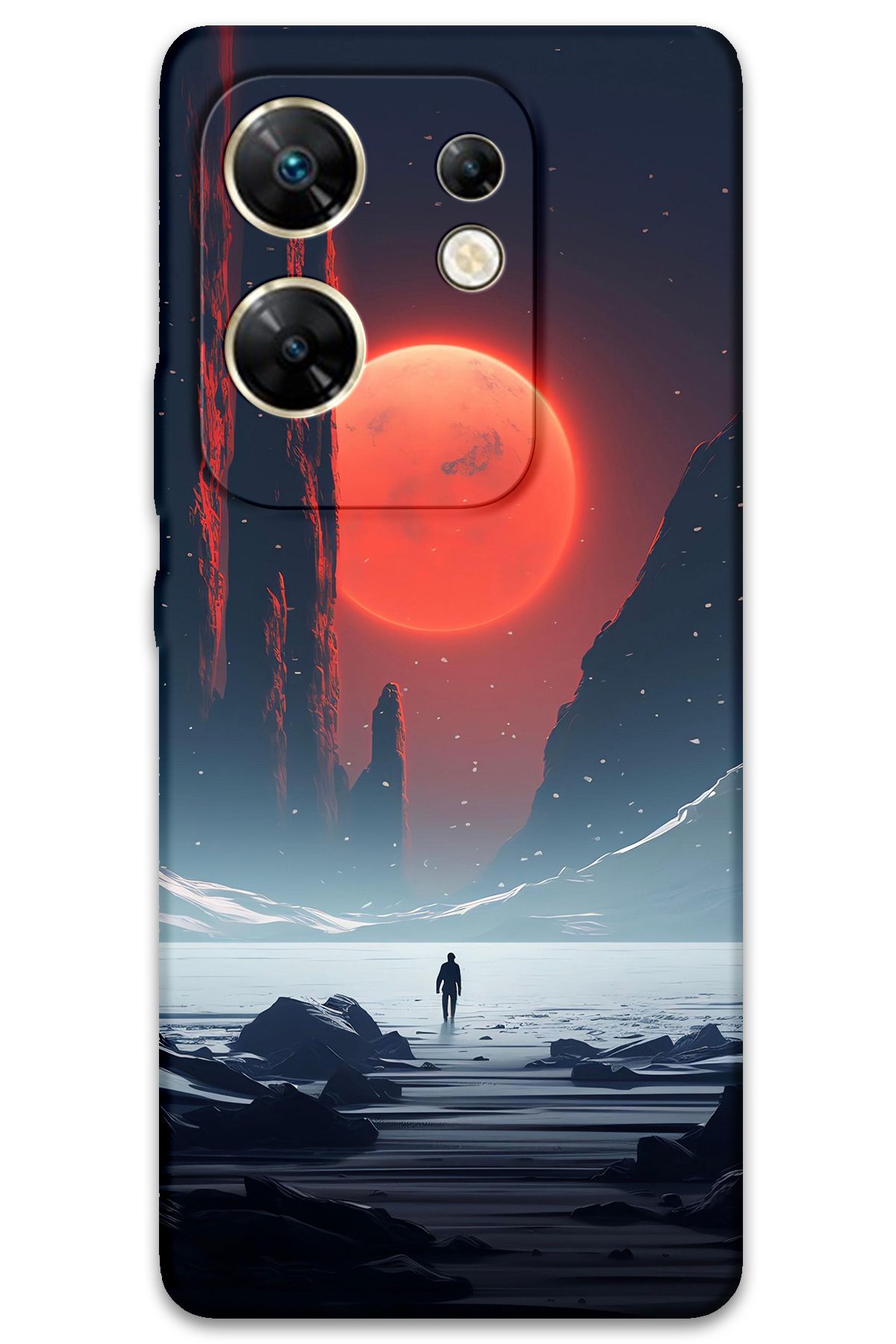 Gramaphone İnfinix Zero 30 4G Uyumlu Uzay Desenli Telefon Kılıfı - 5861