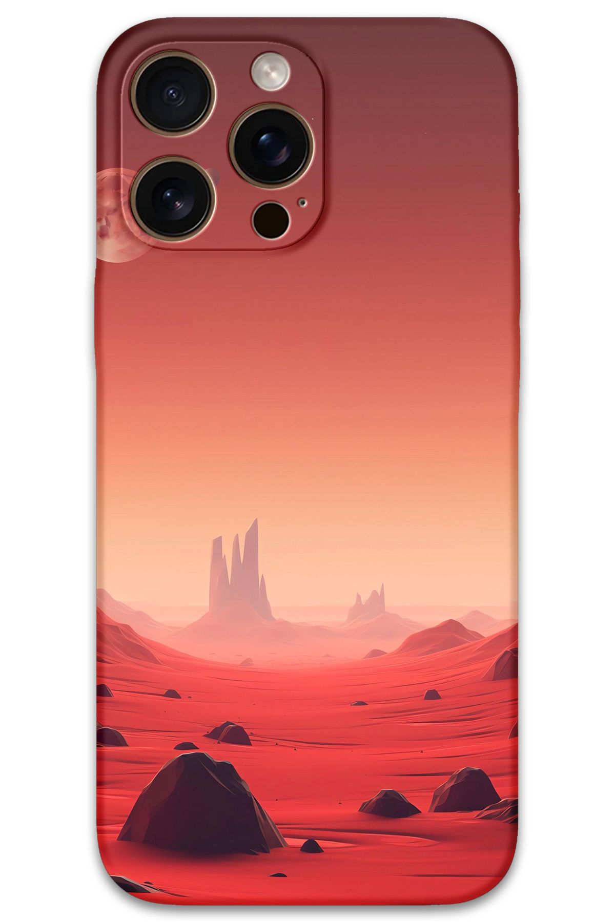 Gramaphone iPhone 16 Pro Max Uyumlu Uzay Desenli Telefon Kılıfı + Ekran Koruyucu - 5859