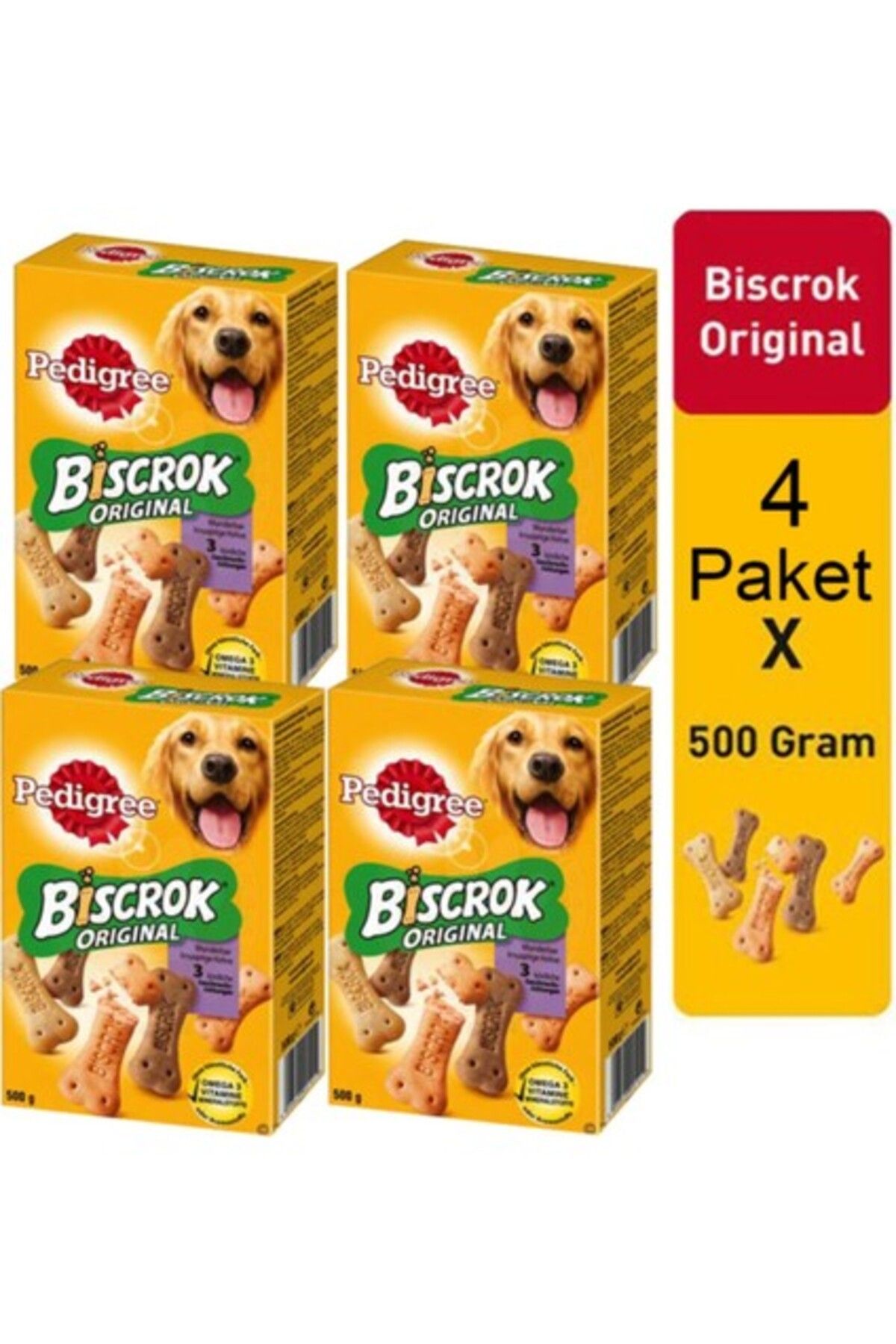 Orqinel Pedigree Biscrok 500 gr Köpek Ödül Bisküvi 4 Paket