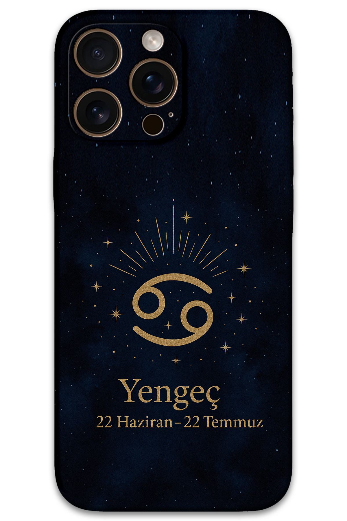 Gramaphone iPhone 16 Pro Uyumlu Yengeç Burcu Desenli Telefon Kılıfı + Ekran Koruyucu - 5771
