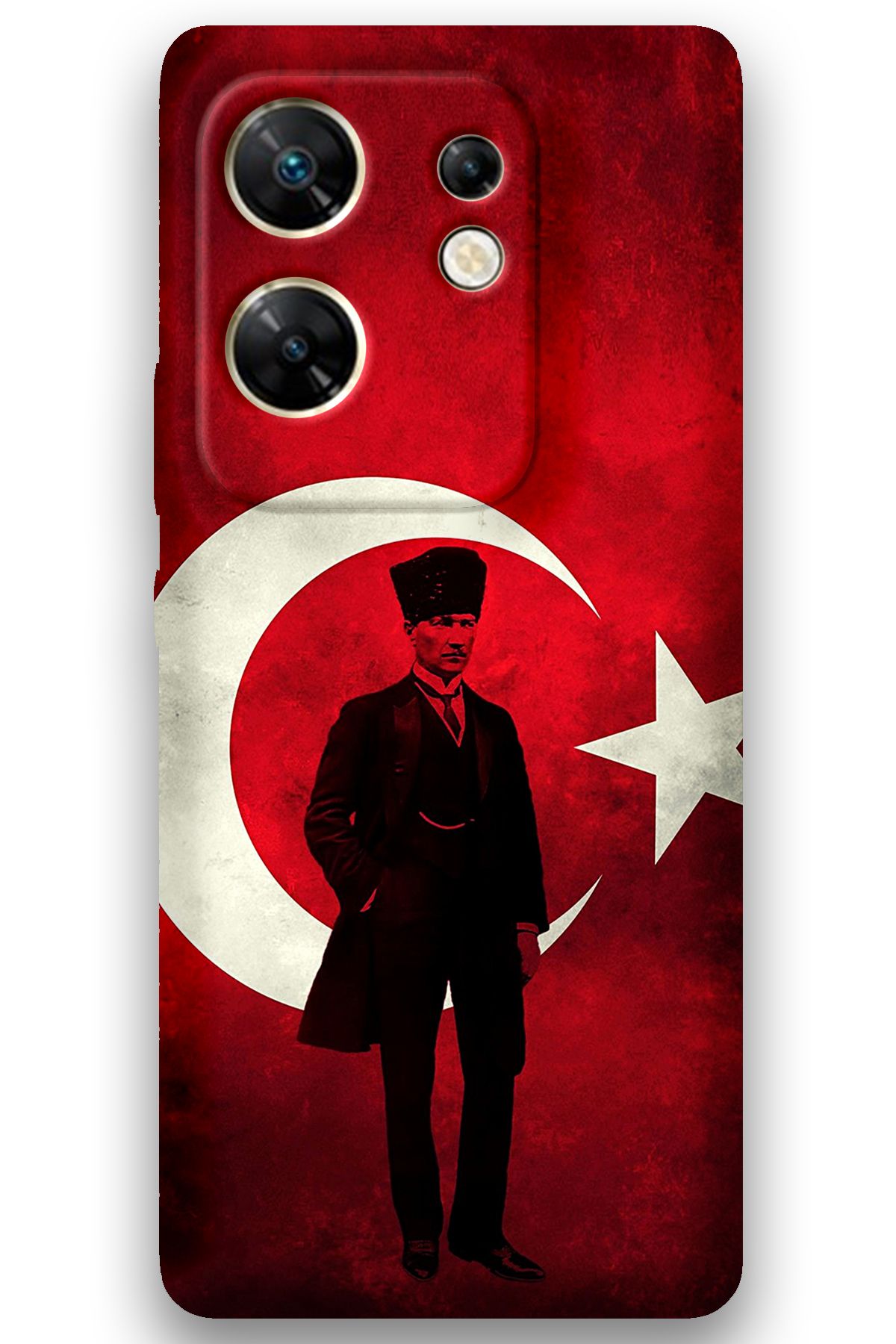Gramaphone İnfinix Zero 30 4G Uyumlu Atatürk Desenli Telefon Kılıfı - 5849