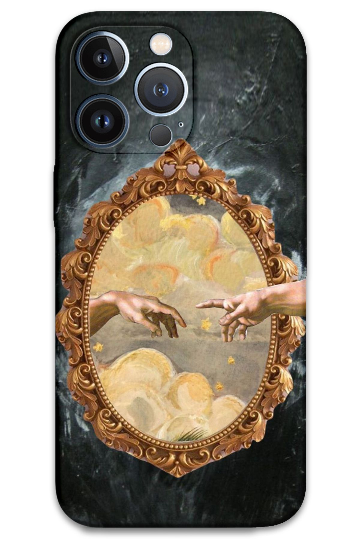 Gramaphone iPhone 13 Pro Uyumlu Retro Desenli Telefon Kılıfı + Ekran Koruyucu - 5836