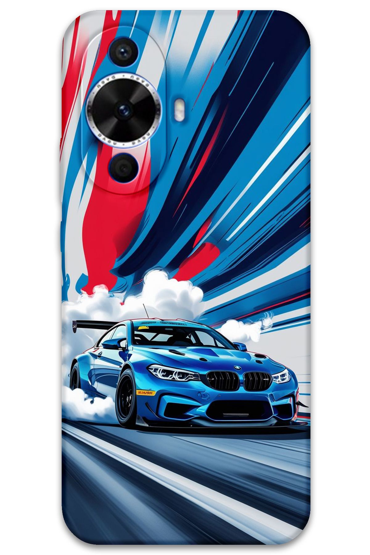 Gramaphone Huawei Nova 12s Uyumlu Araba Desenli Telefon Kılıfı + Ekran Koruyucu - 5762