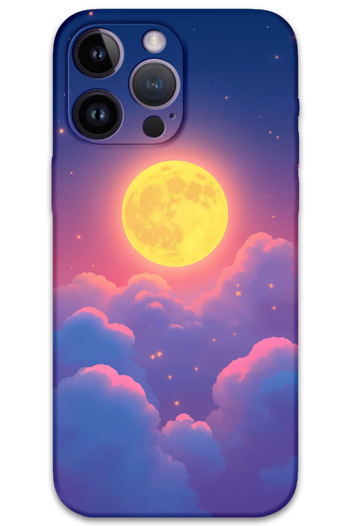 Gramaphone iPhone 14 Pro Uyumlu Uzay Desenli Telefon Kılıfı + Ekran Koruyucu - 5869