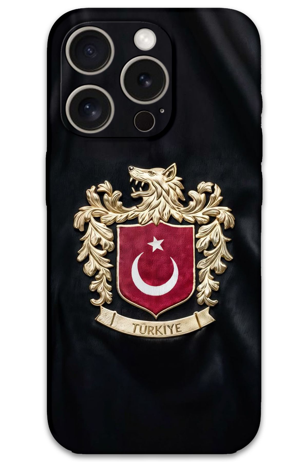 Gramaphone iPhone 15 Pro Uyumlu Türk Desenli Telefon Kılıfı + Ekran Koruyucu - 5855