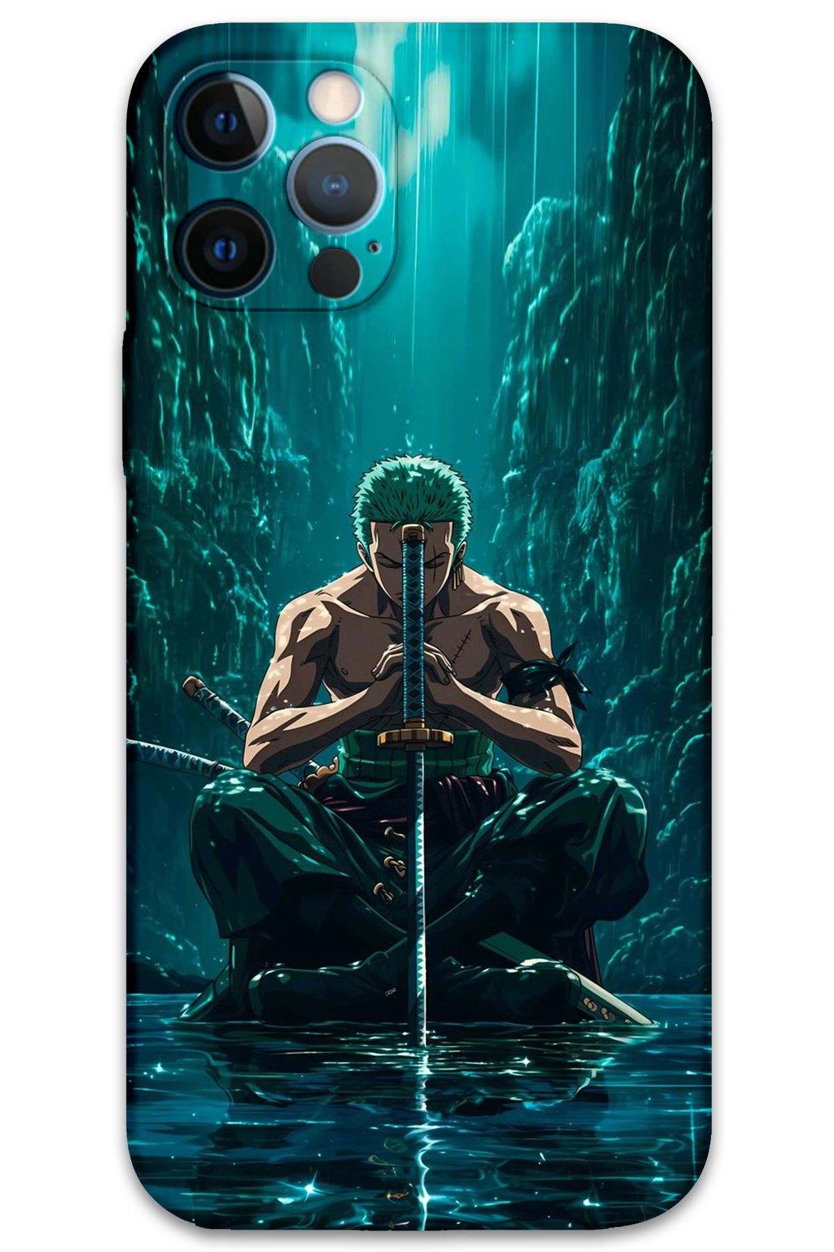 Gramaphone iPhone 12 Pro Uyumlu Anime Desenli Telefon Kılıfı + Ekran Koruyucu - 5757
