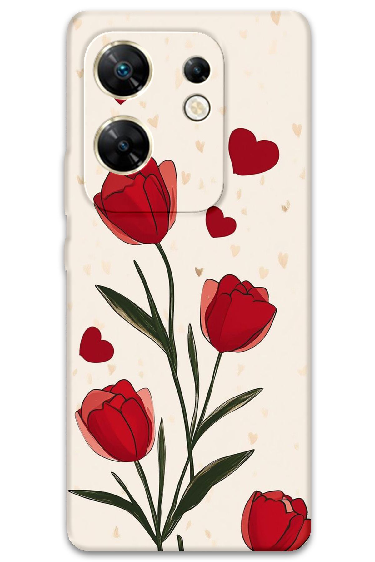 Gramaphone İnfinix Zero 30 4G Uyumlu Çiçek Desenli Telefon Kılıfı - 5789