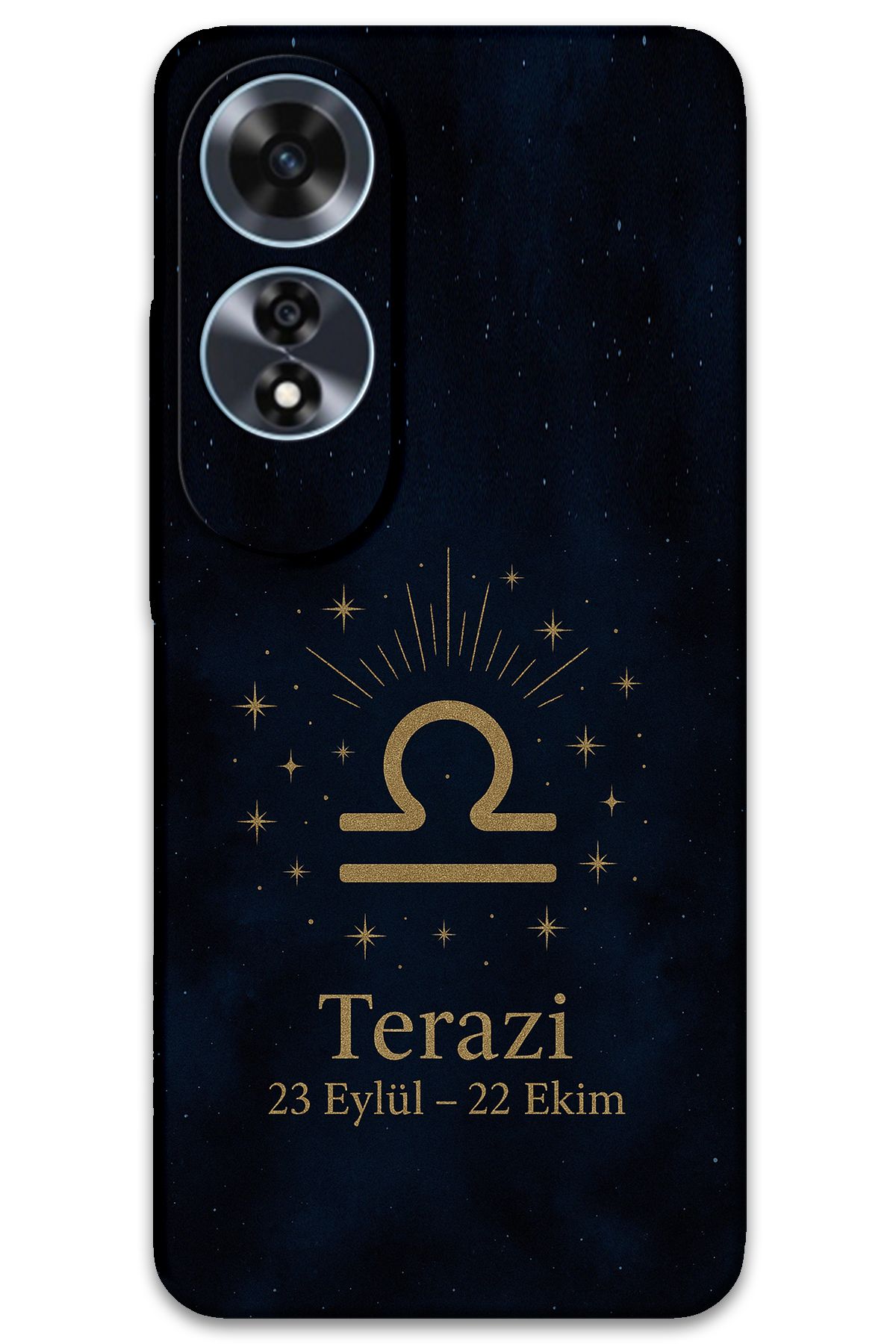 Gramaphone Oppo A60 Uyumlu Terazi Burcu Desenli Telefon Kılıfı + Ekran Koruyucu - 5774