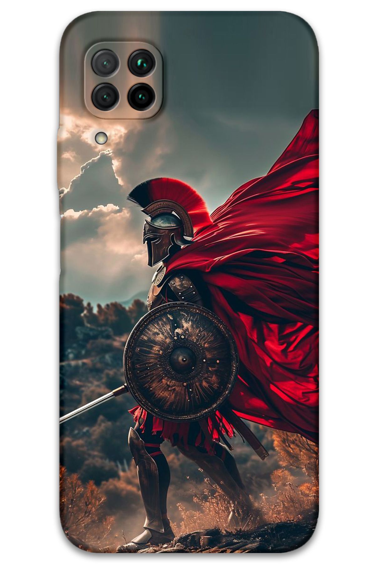 Gramaphone Huawei P40 Lite Uyumlu Retro Desenli Telefon Kılıfı + Ekran Koruyucu - 5834