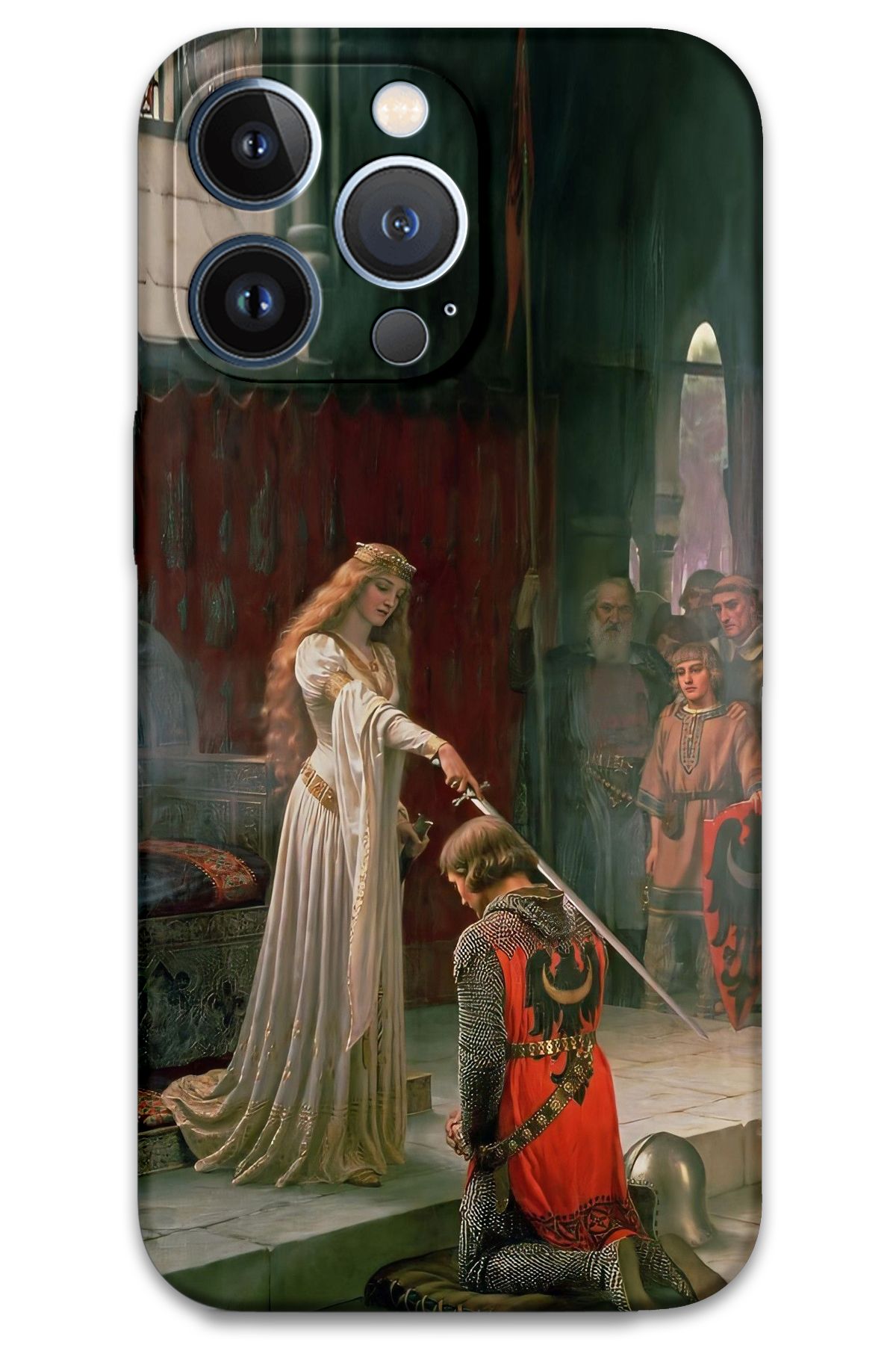 Gramaphone iPhone 13 Pro Uyumlu Retro Desenli Telefon Kılıfı + Ekran Koruyucu - 5835