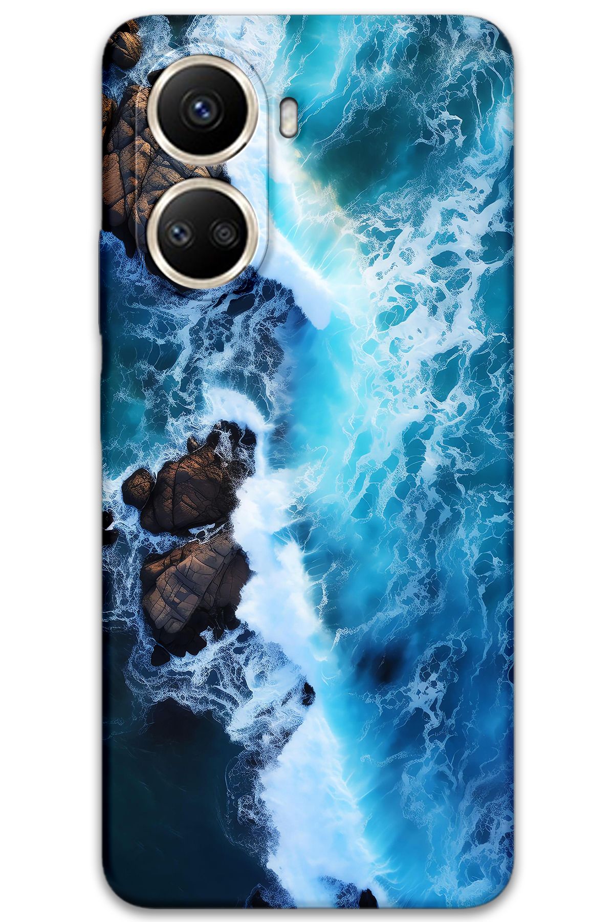 Gramaphone Huawei Nova 10 SE Uyumlu Mermer Desenli Telefon Kılıfı + Ekran Koruyucu - 5810