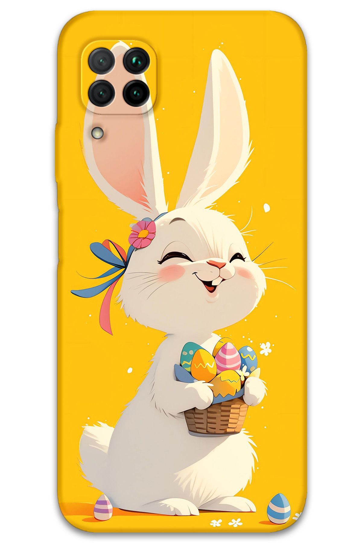 Gramaphone Huawei P40 Lite Uyumlu Tavşan Desenli Telefon Kılıfı + Ekran Koruyucu - 5807