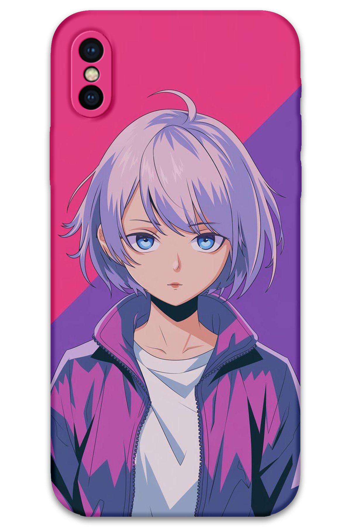 Gramaphone iPhone X Uyumlu Anime Desenli Telefon Kılıfı + Ekran Koruyucu - 5742