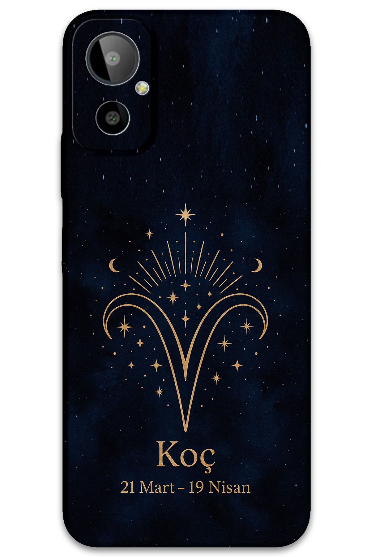 Gramaphone GM 23 SE Uyumlu Koç Burcu Desenli Telefon Kılıfı + Ekran Koruyucu - 5768