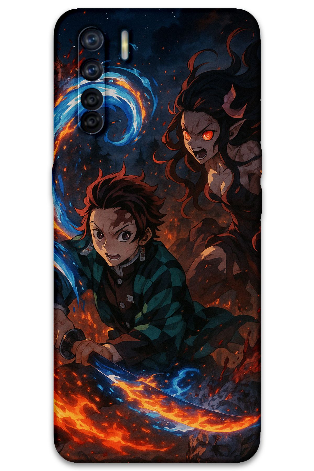 Gramaphone Oppo A91 Uyumlu Anime Desenli Telefon Kılıfı + Ekran Koruyucu - 5745