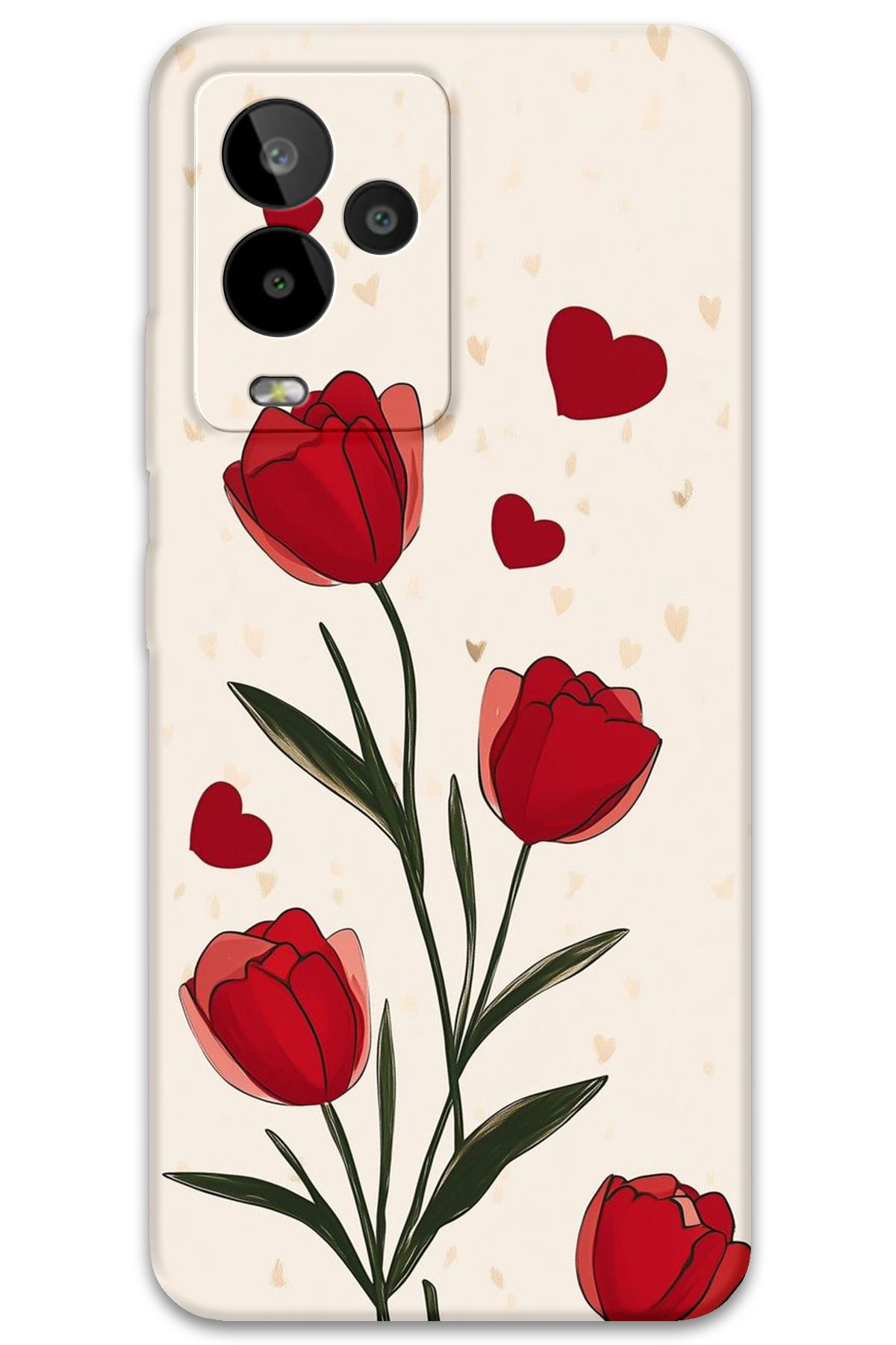 Gramaphone GM 24 Pro Uyumlu Çiçek Desenli Telefon Kılıfı + Ekran Koruyucu - 5789