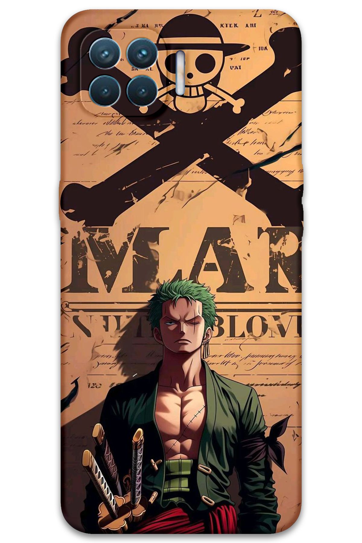 Gramaphone Oppo Reno 4 Lite Uyumlu Anime Desenli Telefon Kılıfı + Ekran Koruyucu - 5755