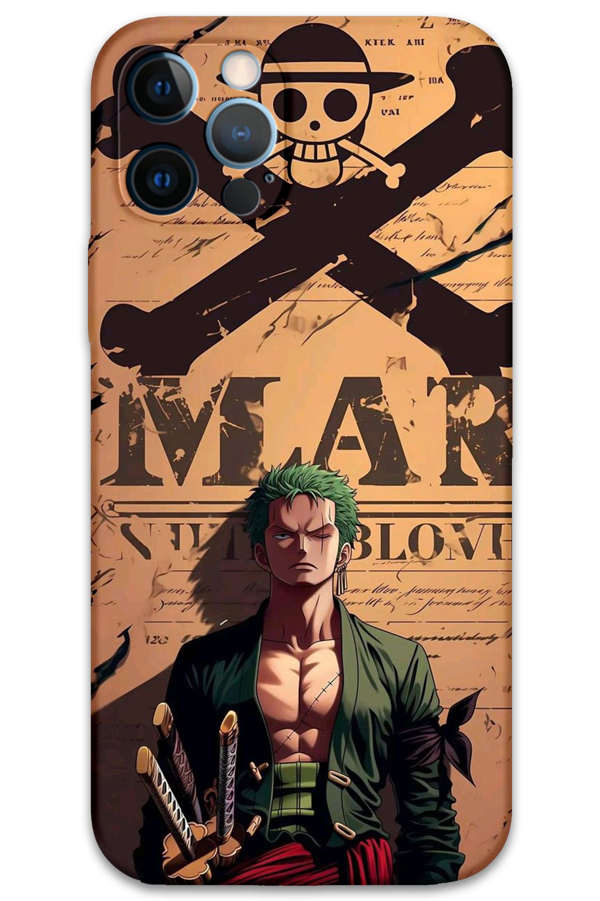 Gramaphone iPhone 12 Pro Uyumlu Anime Desenli Telefon Kılıfı + Ekran Koruyucu - 5755