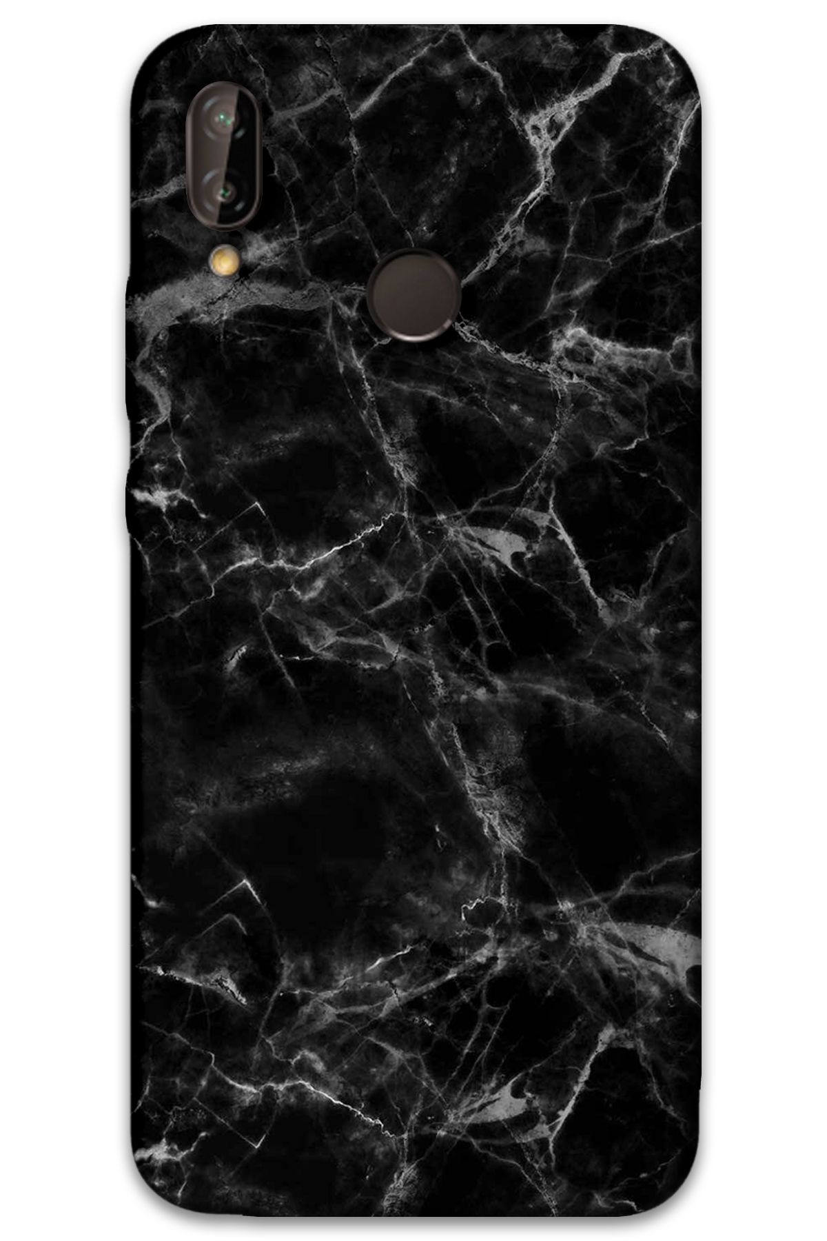 Gramaphone Huawei P Smart 2019 Uyumlu Mermer Desenli Telefon Kılıfı + Ekran Koruyucu - 5815