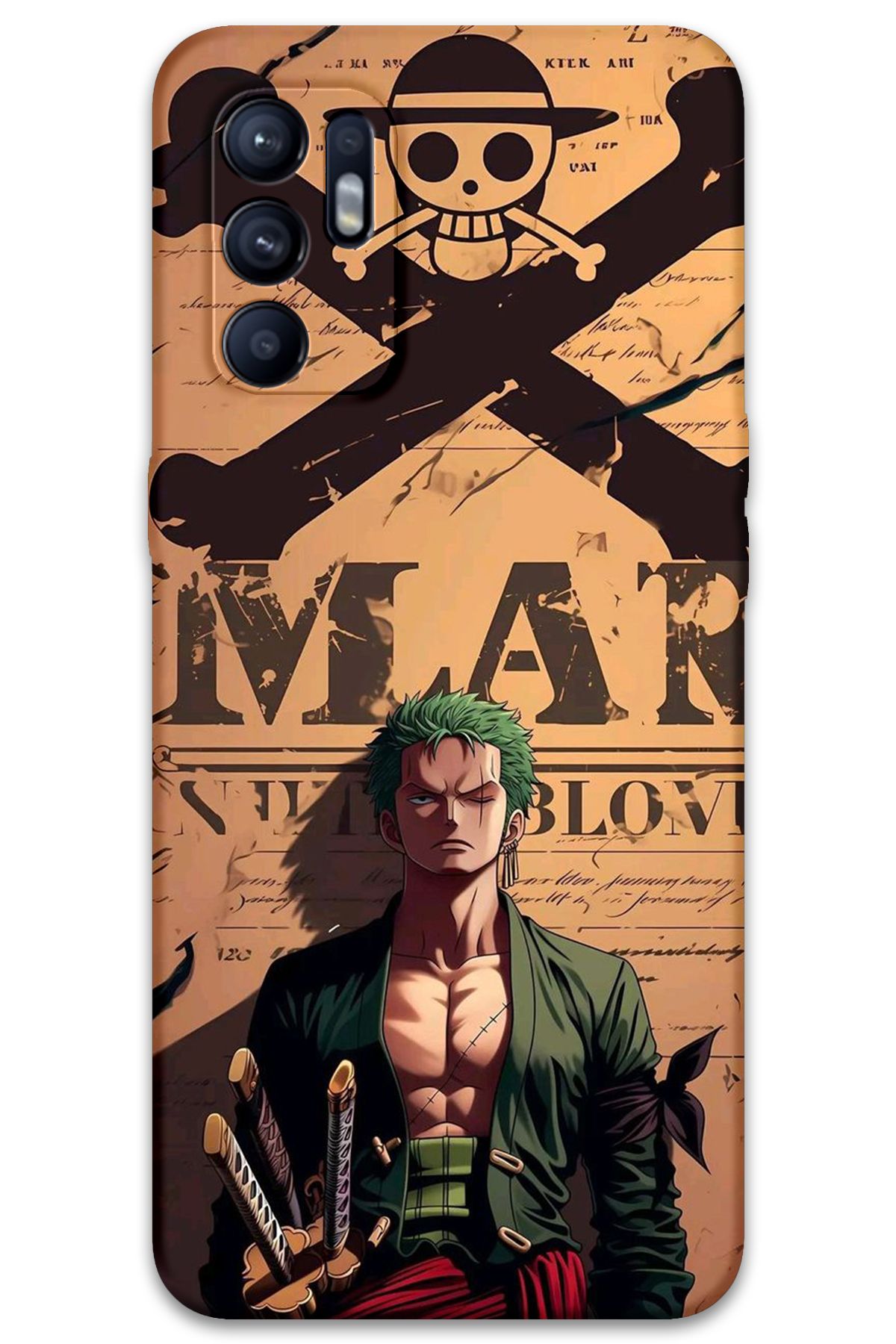Gramaphone Oppo Reno 6 Uyumlu Anime Desenli Telefon Kılıfı + Ekran Koruyucu - 5755