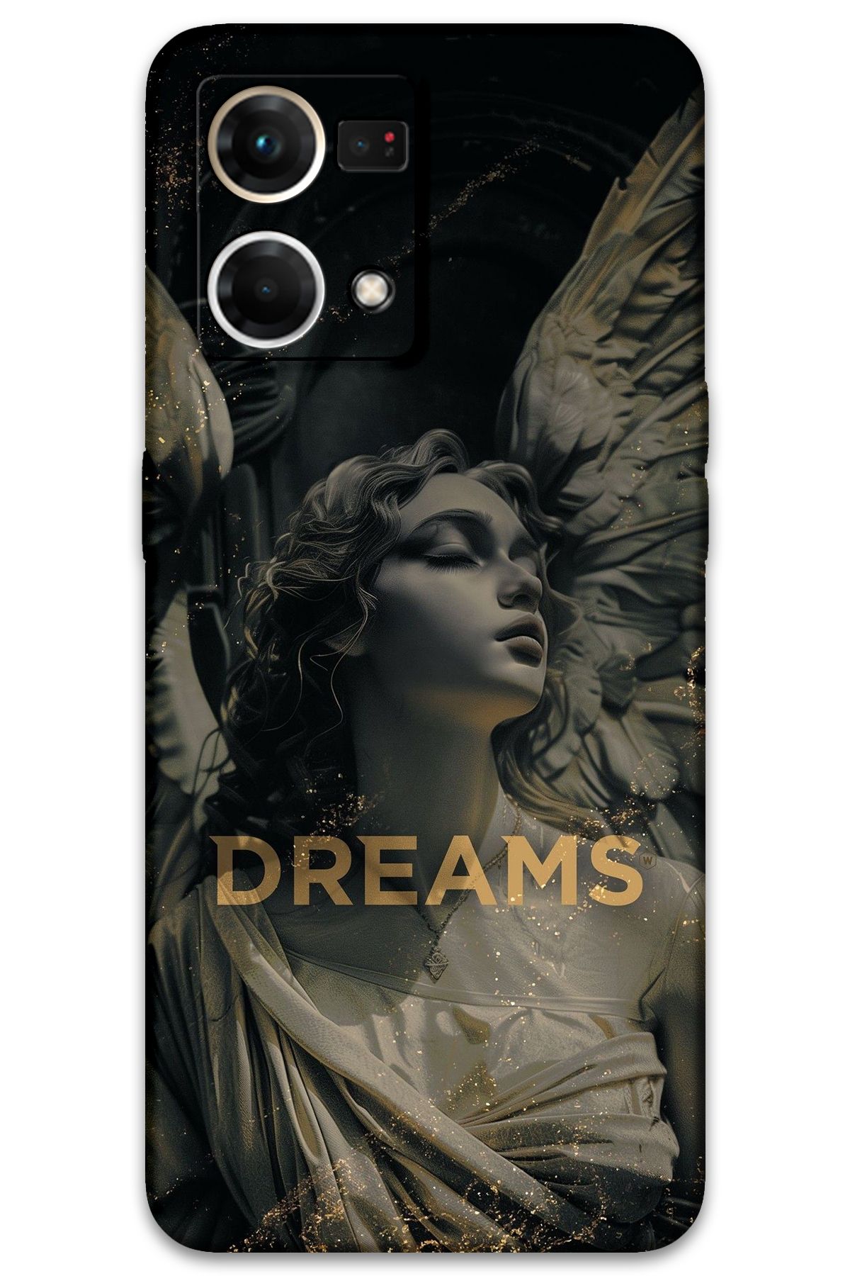 Gramaphone Oppo Reno 7 Uyumlu Retro Desenli Telefon Kılıfı + Ekran Koruyucu - 5832