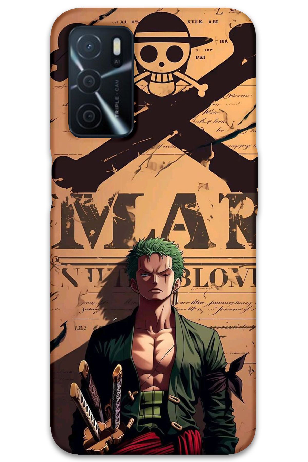 Gramaphone Oppo A16 Uyumlu Anime Desenli Telefon Kılıfı + Ekran Koruyucu - 5755