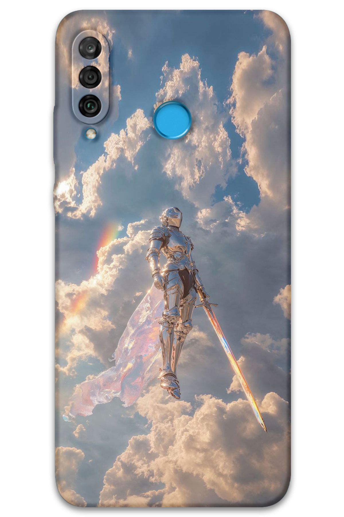 Gramaphone Huawei P30 Lite Uyumlu Retro Desenli Telefon Kılıfı + Ekran Koruyucu - 5841