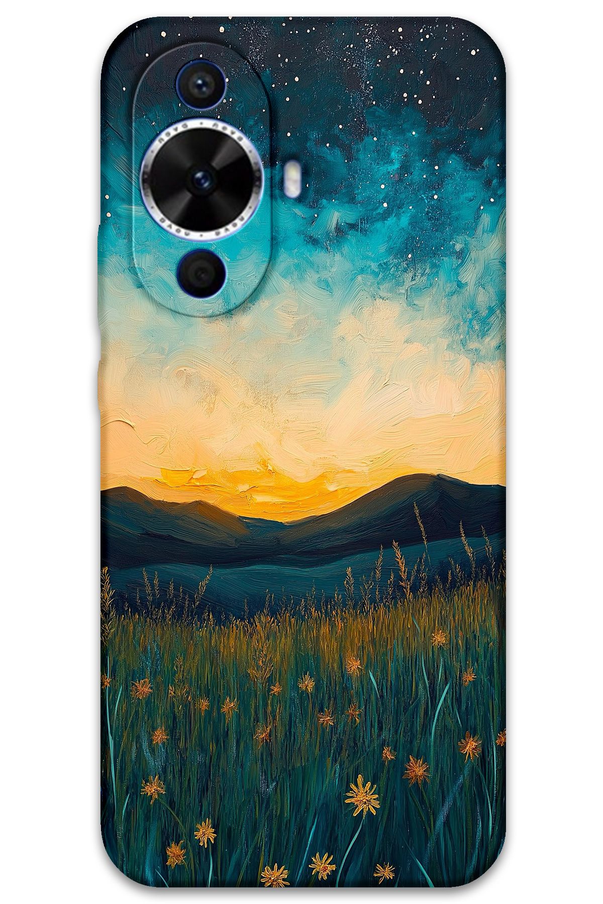 Gramaphone Huawei Nova 12s Uyumlu Uzay Desenli Telefon Kılıfı + Ekran Koruyucu - 5871