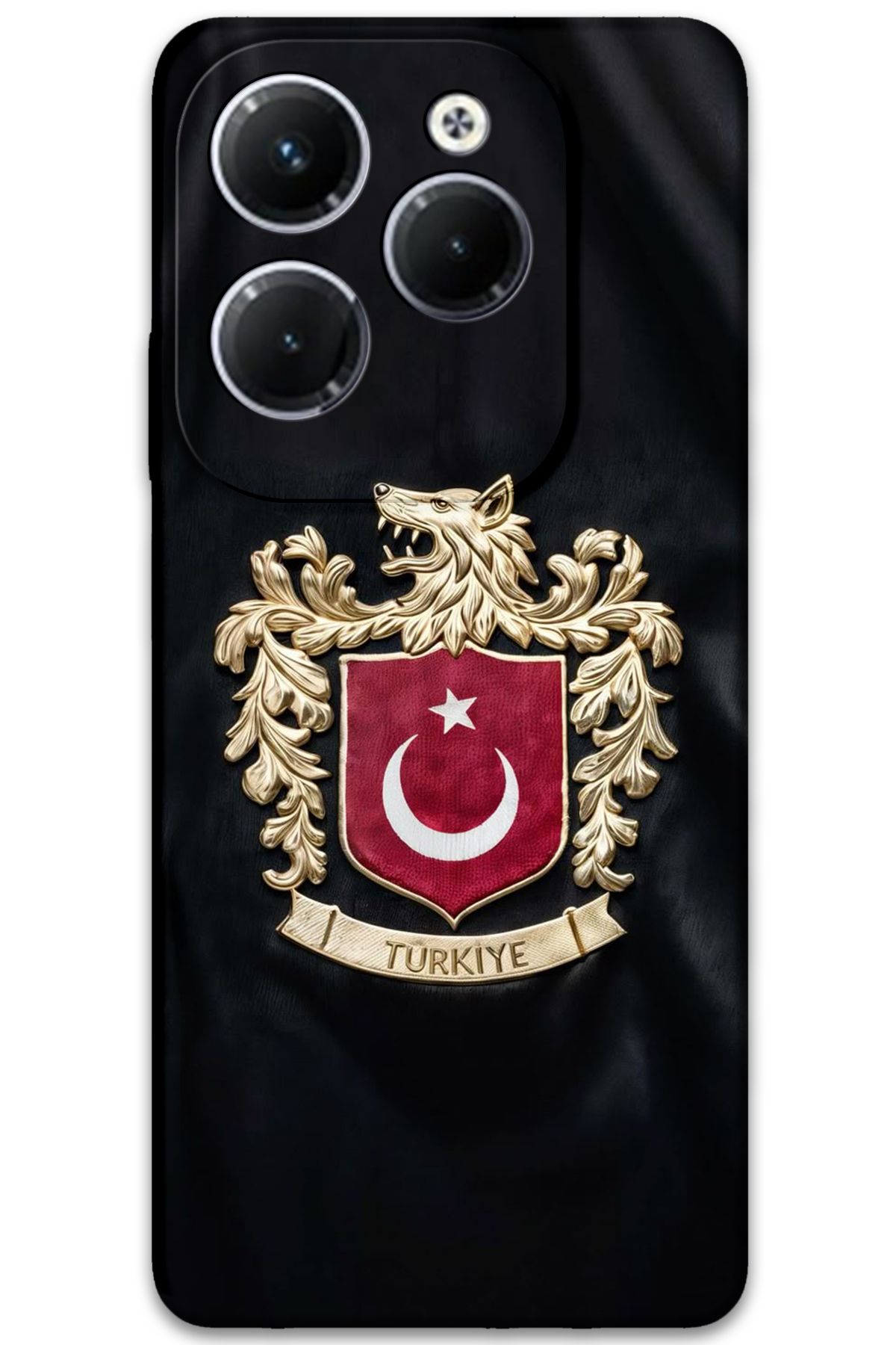 Gramaphone İnfinix Hot 40 Pro Uyumlu Türk Desenli Telefon Kılıfı + Ekran Koruyucu - 5855